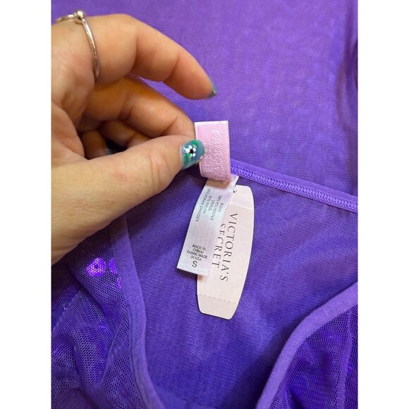 Vintage Y2K 2001 Victorias Secret Purple Sheer Nightie S‎ NWT - Picture 8 of 9